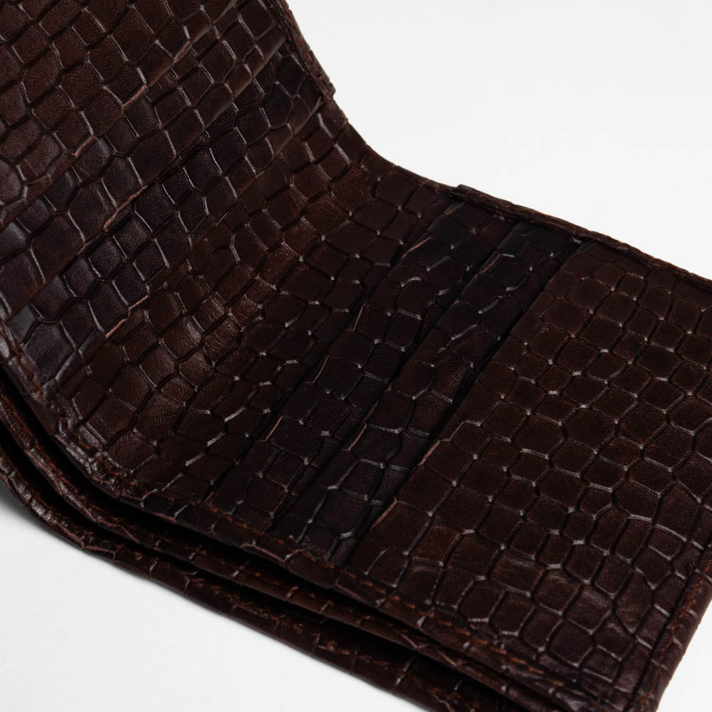 Croco Noir Fold Wallet - Image 4